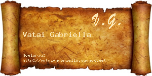 Vatai Gabriella névjegykártya